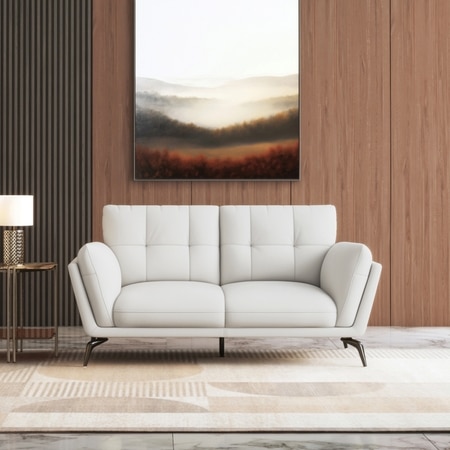 Vetra 2 Seater Leather Sofa In White Colour