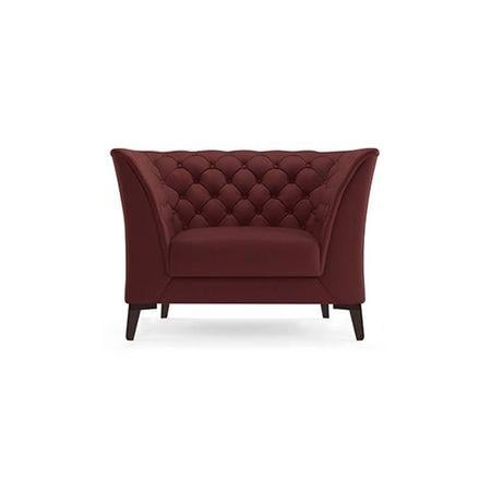 Weston 1 Seater Leather Sofa in Wine Colour
