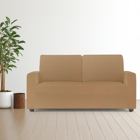 2 Seater Golden  Sofa Cover