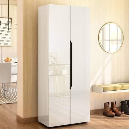 Baltoro 20 Pair Shoe Rack In White Finish