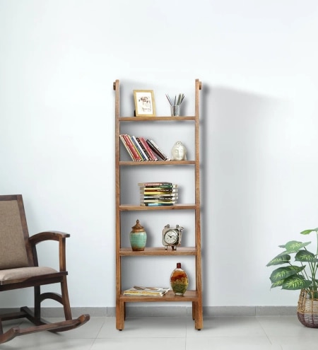 Benno Sheesham Wood Book Shelf In Honey Oak Finish