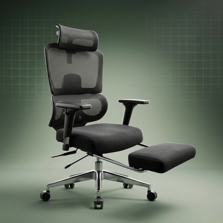 Imperia Pro Ergonomic High Back Study Chair with Headrest in Black Colour