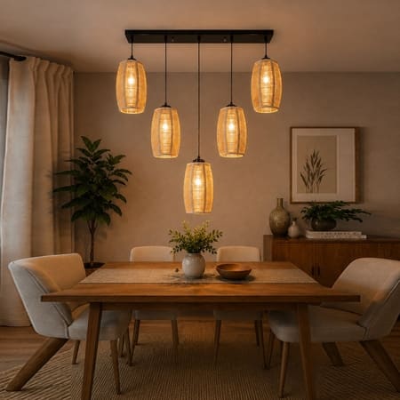 Devansh Solid Wood Electric Wall Light in Brown Colour with Multi Shade Count of 1 Light