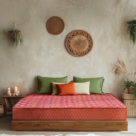 KURLON Natural Rubberized Coir, Medium Firm Support 4 inch Single Coir Mattress (L x W: 72 inch x 36 inch)