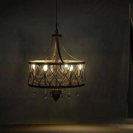 6 light Gold Chandelier