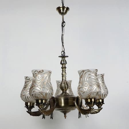Devansh Gold Antique Wall Mounted Lamp With Off-White Cotton Shade