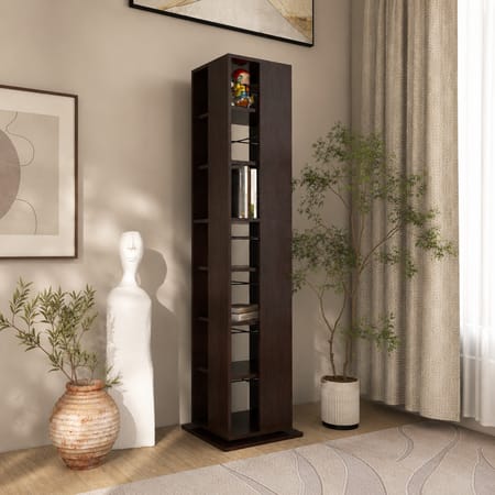 Shimada Engineered Wood Bookshelf in Columbian Walnut Finish