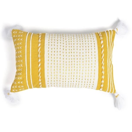 Summer Embroidered Lumbar Cushion Cover