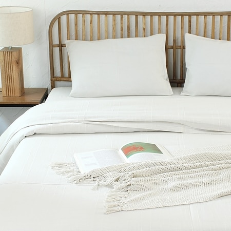 Herringbone 1 Double Duvet Cover with Beige colour