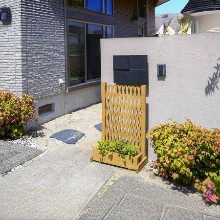 Wooden Slim Herb Planter with Divider Natural 60 cm