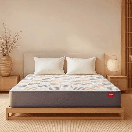 KURLON Dual Reversible Mattress, Soft & Firm Support 6 inch Queen High Resilience (HR) Foam Mattress (L x W: 78 inch x 60 inch)