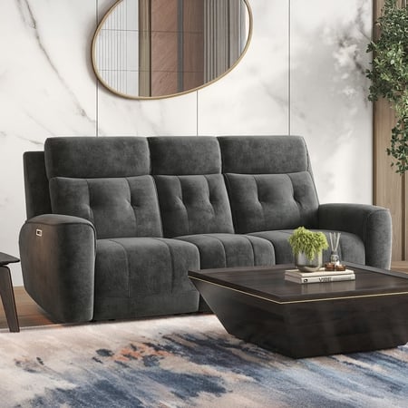 Marvin Entertainment Recliner in Grey Colour