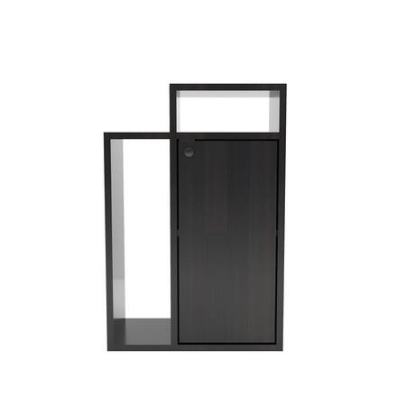Akari Engineered Wood Bedside Table in Wenge Finish
