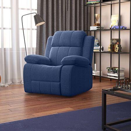 Griffin Fabric One Seater Manual Recliner in Lapis Blue Fabric Colour