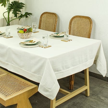 Herringbone 1 Table Cover With Beige Colour