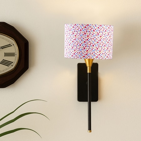Devansh Metal Electric Wall Light in Black Colour with Multi Shade Count of 1 Light