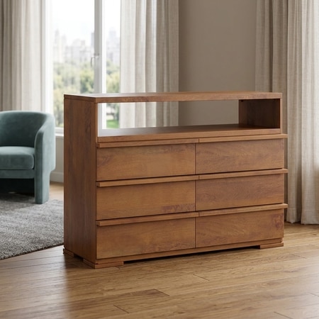 Ohio Chest of Drawer in Amber Walnut Finish