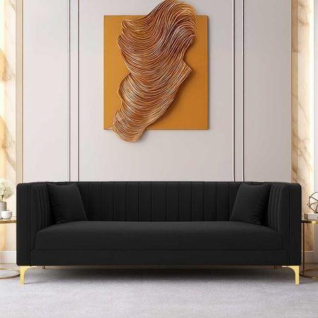 Tuxedo Fabric Sofa (Black)