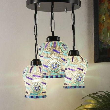 Kieran Multicolour Glass Cluster Hanging Light