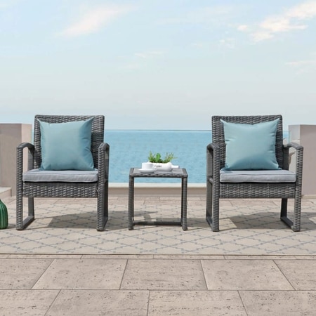 Iris  Outdoor Set in Grey Colour (1 Table & 2 Chairs)