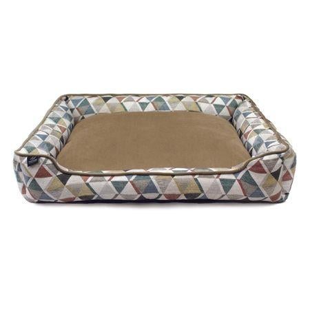 Printed Cuddler Polyester Pets Bed in Multicolor Colour