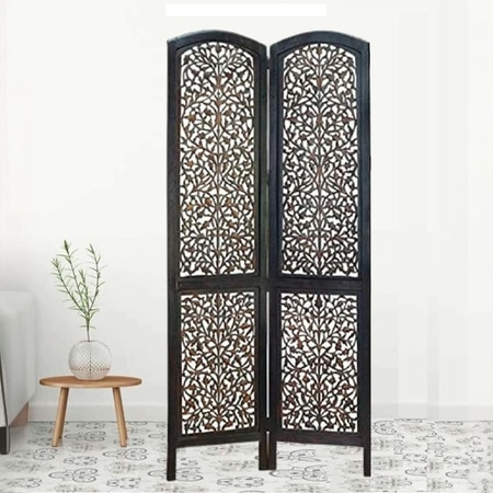 Elthea Solid Wood 4 Panel Room Divider