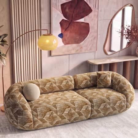 Noma 3 seater Fabric sofa in Honey Mosaic