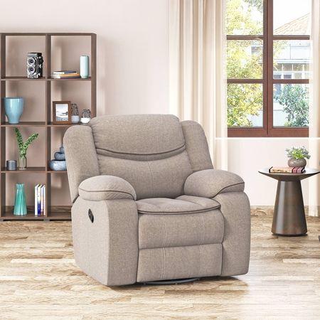 Atticus Single Seater Swivel Rock Recliner Premium Chenille Fabric
