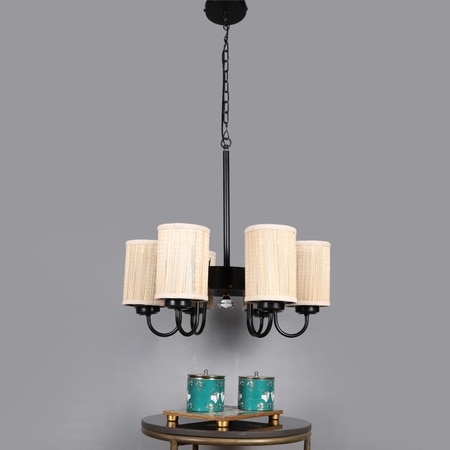 Devansh Dual Gold Metal Wallmounted Lamp With Cotton Off-White Shade