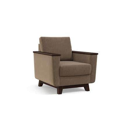 Corby Premium 1 Seater Fabric Sofa in Mist Brown Colour