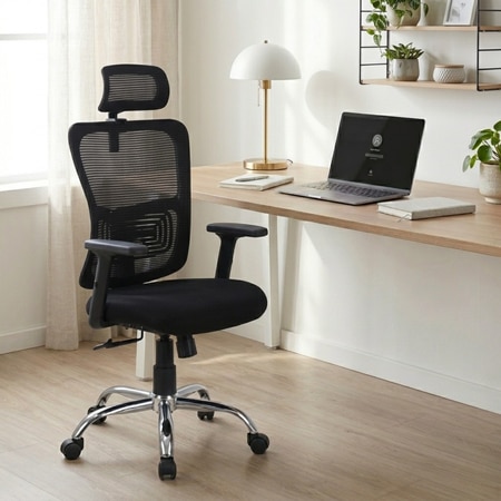 Align Pro Ergonomic High Back Office Chair in Black Colour