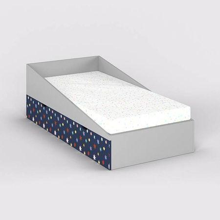 Ramp Up Engineered Wood Drawer Storage Bed in White Colour