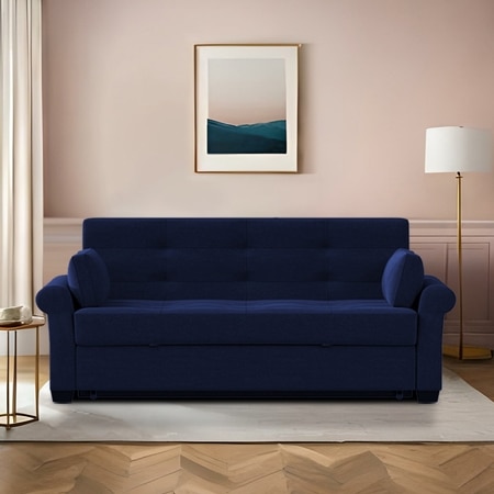 Serta 3 Seater Pull Out Sofa cum Bed  in Navy Blue Colour