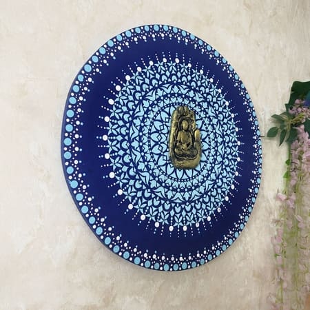 Multi Color Wooden Wall Art Panel made with hand made Cone Art Work of Marble Dust and Clay