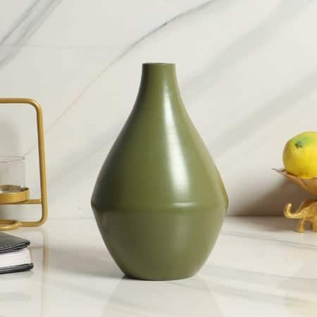 Metal Flower Pot In Green Colour