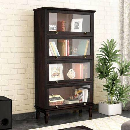 Malabar Solid Wood Bookshelf in Mango Mahogany Finish
