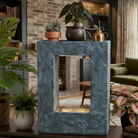 Square Planter Indoor Tabletop Water Fountain