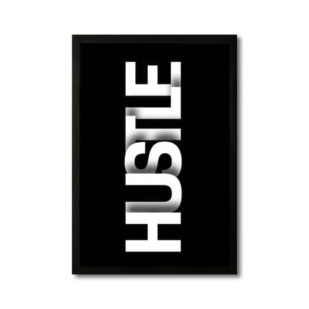 The Castle Decor Hustle Motivational Wall Art 8x12 Inch