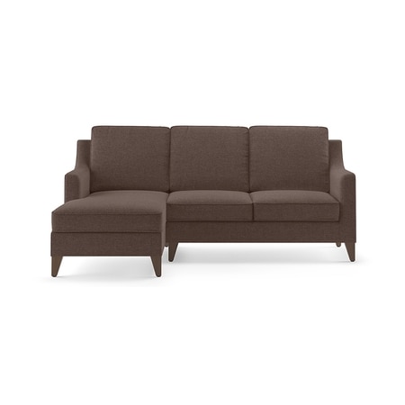 Abbey Sectional Sofa (Colour : Daschund Brown, Cushion : Hard, Seater : Left Aligned 2 Seater + Left Aligned Chaise)