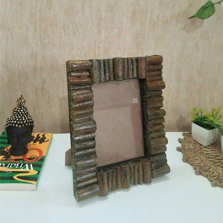 Brown corrugated paper blocks tiling handmade art Photo Frame