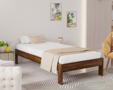 BLUEWUD Roverb Engineered Wood Single Diwan Day Bed Without Storage Box for Kids Adult Bedroom Home Furniture (Brown Maple / 72 X 36 Mattress Size) - DIY (Do-It-Yourself)