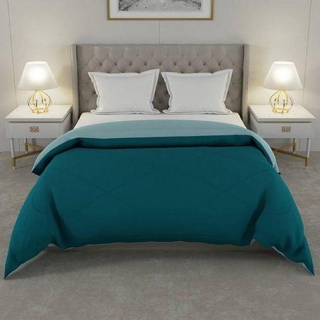Falguni 
Ocean Blue-Teal Blue Solid 250 Gsm Microfiber Single Bed Comforter