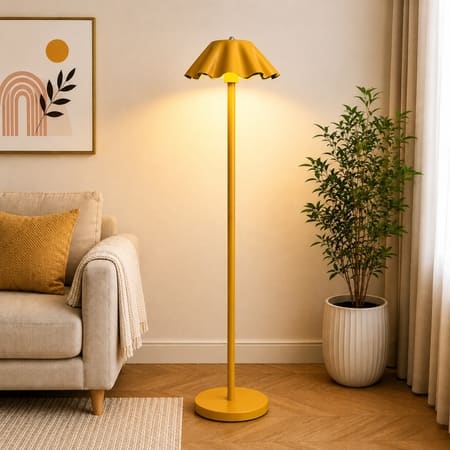 Dome Floor Lamp in Yellow Colour