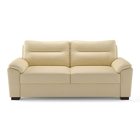 Adelaide 3 Seater Leatherette Sofa in Cream Colour