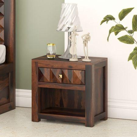 Diamond Solid Wood Bed Side In Provincial Teak Finsh
