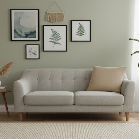 Moss Knit Cotton Cushion Cover  Stone 24X24  Inches