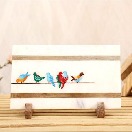 Happy Birdies Marble Showpiece