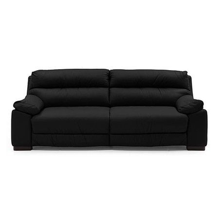 Thiene 3 Seater Leather Sofa in Licorice Colour