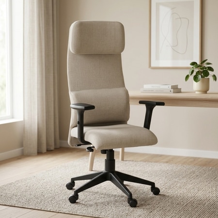 Markus Ergonomic Office Chair High Back in Beige Colour