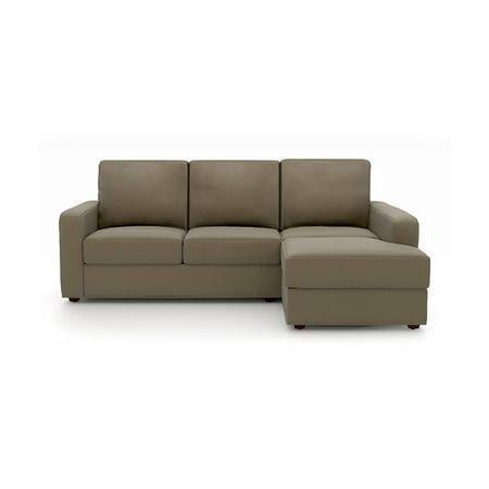 Apollo Compact Sofa (Colour : Cappucino, Cushion : Soft, Seating Capacity : Right Aligned 2 Seater + Right Aligned Chaise + Ottoman)